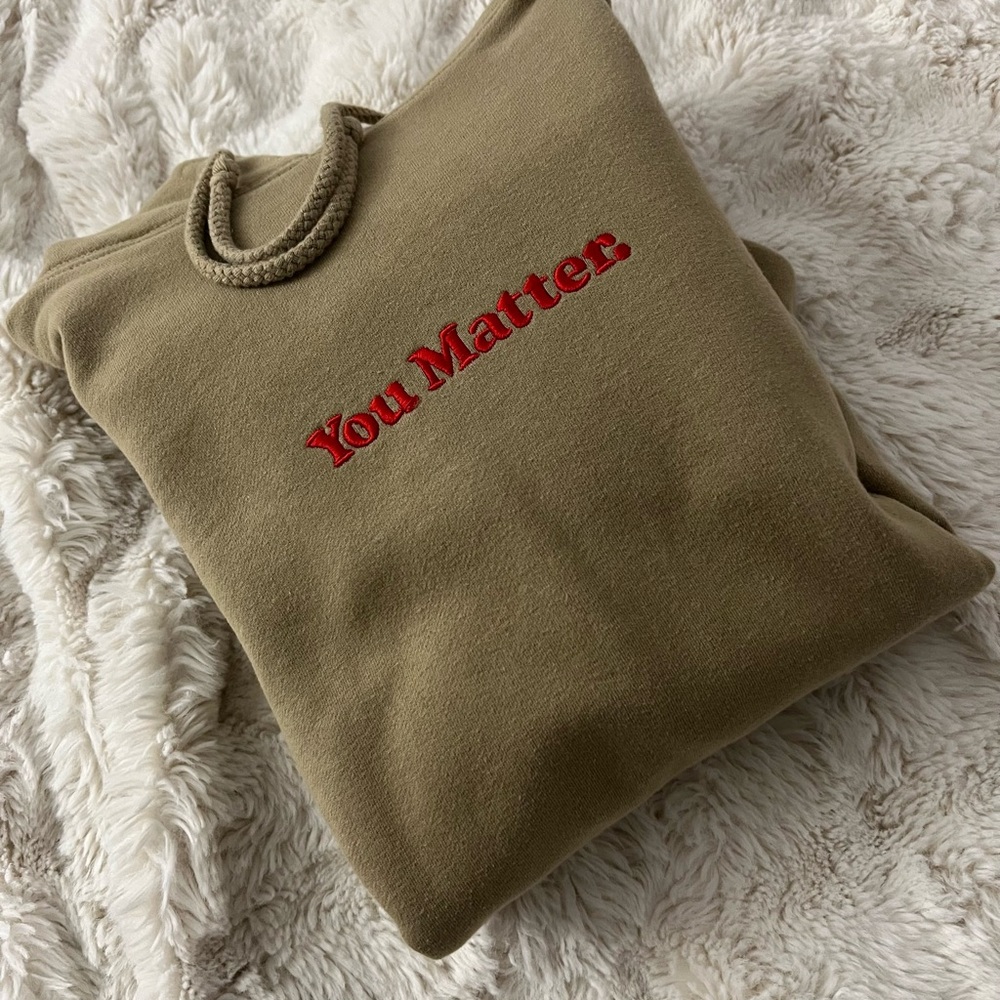 Brown/Tan You Matter Hoodie - Demetrius Harmon